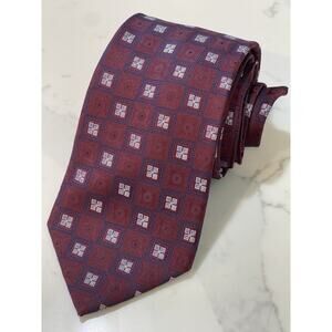 Meeting Street Geometric Silk Tie Hand Made 61 x 3.75